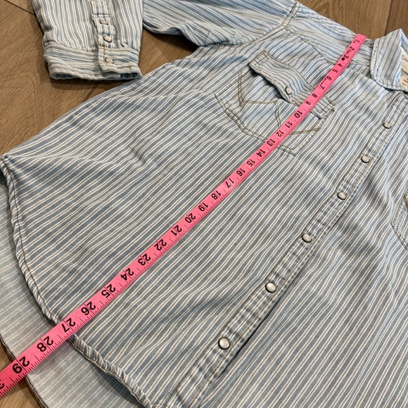 Billabong x Wrangler Headed West Denim Button Down Long Sleeve Coastal - Picture 9 of 14